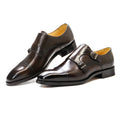 US Size Premium Quality Customization Italian Style Leather Dress Men Shoes Monk Strap Moccasin Slip on Handmade Wedding Shoes