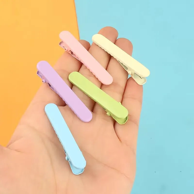 Wholesale Alligator Hairpin Hair Accessories for Girls Elegant Candy Color Metal Hair Clip Barrettes