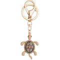 Cute Ocean Animal Turtle Car Key Ring Accessory Bling Rhinestone Crystal Sea Turtle Keychain for Gift