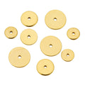 Diy Jewelry Making Stainless Steel Flat Spacer 6 8mm Gold Color Loose Large Hole Charm Beads for Bracelet Beaded Pen