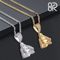 Custom Vvs Moissanite Buddha Pendant Wholesale Iced Out Round Brilliant Cut Diamond 925 Silver Buddhism Pendant