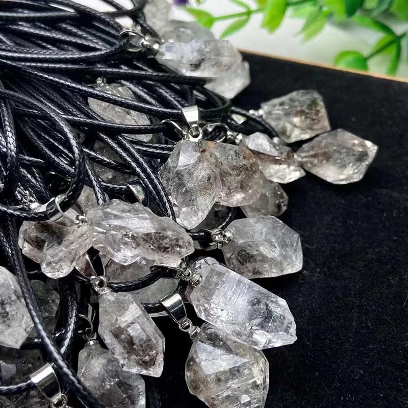 Natural Cheap Price Herkimer Diamond Super 7 Crystal Pendant Natural Crystal Quartz Jewelry Handmade