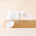 Luxury Cream Container Packaging 15g 20g 30g 50g 100g White Porcelain Empty Round White Lid Opal Jar Cosmetic