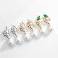 Crystal Luxury Pear Sparkle Wedding Fashion Jewelry Zircon Tassel Earrings for Women
