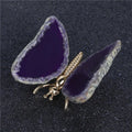 Huiying Tumble Purple Agate Stone Rest butterfly coaster Crafts