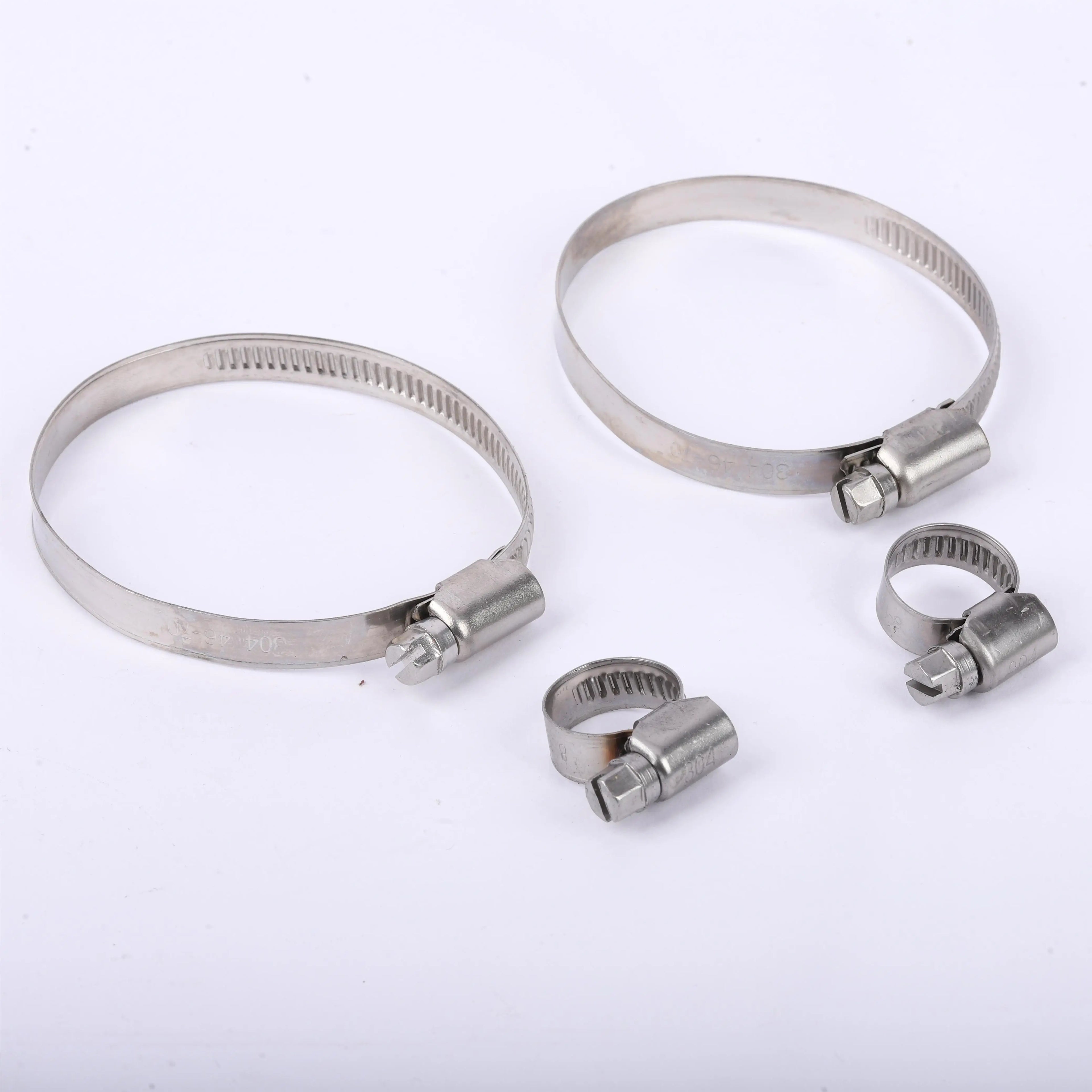 Stainless Steel 201 304 316 Full Size Adjustable German Hose Pipe Clip Worm Drive Germany Type Hose Clamp for Factory