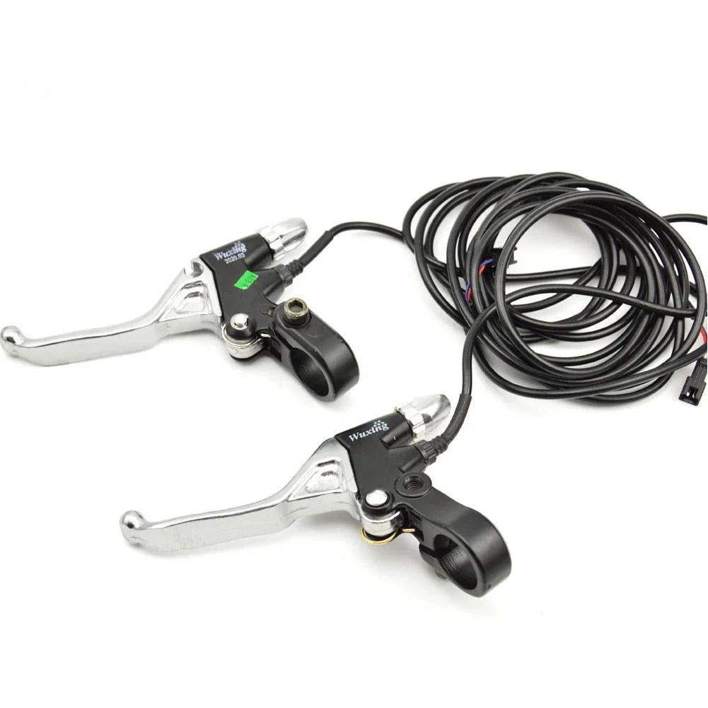 1 Pair Electric Bicycle Brake Handle E-Bike Rear Brake Lever Cut Off Power Brake Lever Handle Grips Cycling Electric Bike Parts