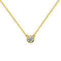 Hot Sales 14k Gold  Round Brilliant Cut HTHP Lab Grown Diamond Pendant Necklace for Present