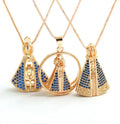 Hot Religious Necklace Copper Plated 18k Gold Double-sided Virgin Micro-inset Zircon Pendant Necklace Virgin