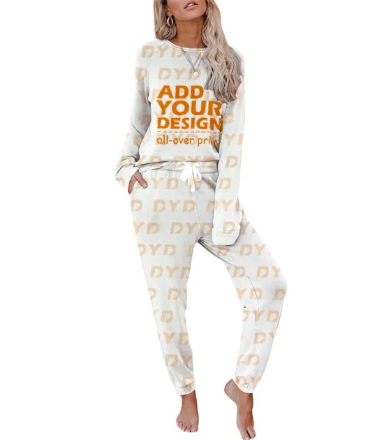 Wholesale Soft Women Lounge Wear Plus Size Custom Lounge Sets for Women Comfort Lounge Wear Custom 3D Print Pajamas