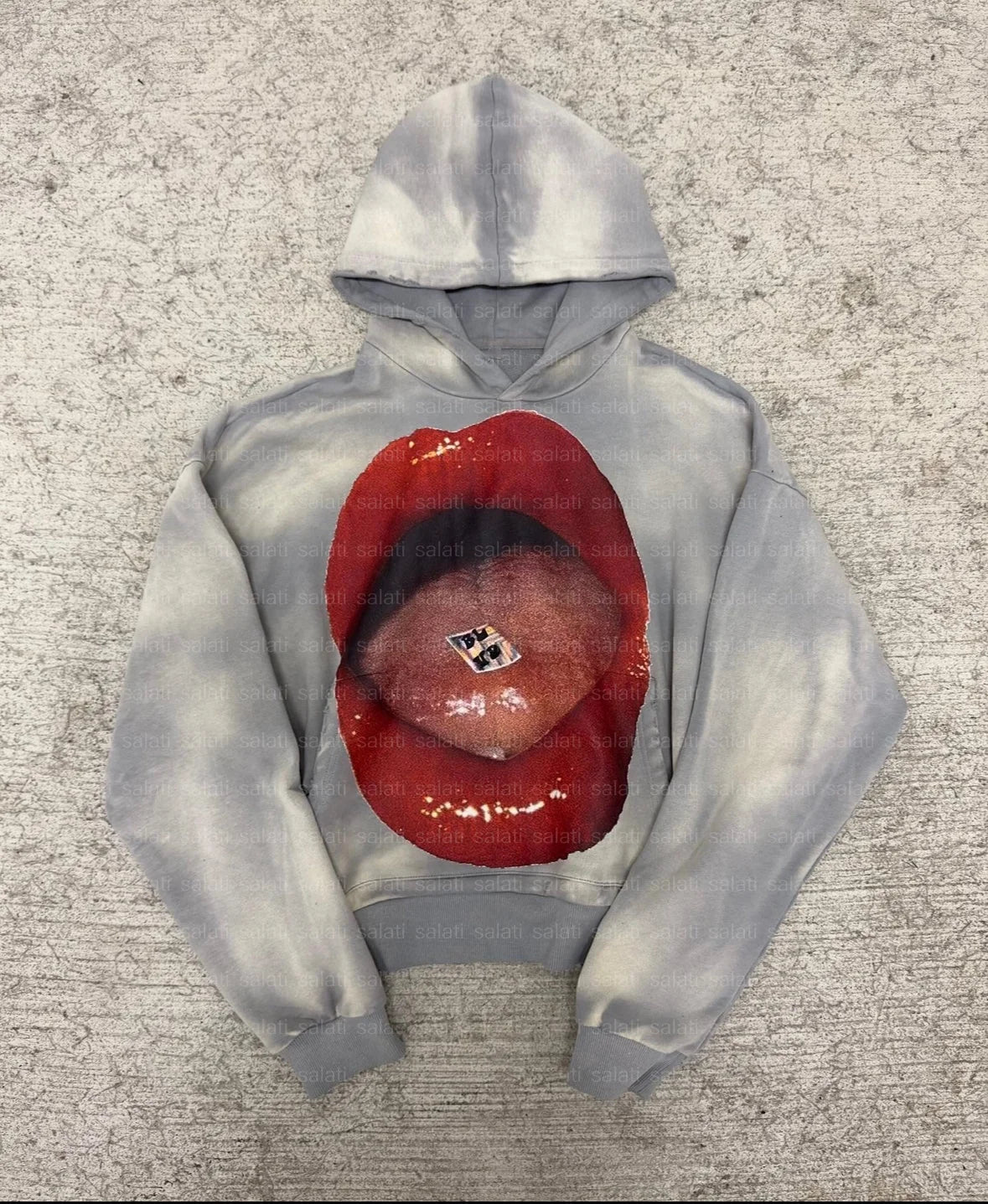 Custom Sunfaded Pullover Sweatshirts Cotton French Terry Oversized Relaxed Fit Graphic Screen Print Vintage Acid Wash Hoodie Men