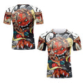 Custom Digital Print Breathable Fitted Short Sleeve T-shirts Z Super Saiyan Son Goku Anime Men Cartoon Fashion