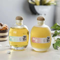 Round clear Frosted Mushroom Oval 250ml 500ml Fruit Wine Drinking Glass Beverage Bottle with Cork