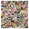 200Pcs Funny Internet Emoticons Meme Graffiti Sticker for Girl Student Promotion Notebook Luggage Laptop Stickers