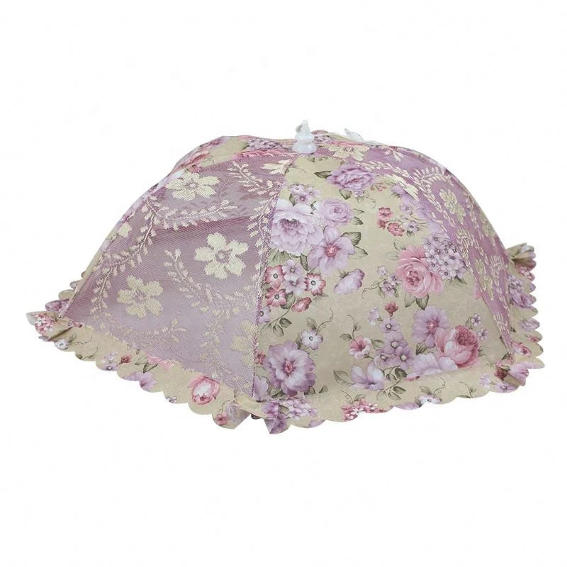 New Fashion Dust Cover Mesh Table Anti-flies Anti-fouling Dining Table Cover Meal Cover Fashion Lace Mesh Folding