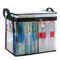 Transparent PVC Vertical CD Toys Storage Bag Zipper Waterproof Dust Proof Student Office Book Bag Clear Book Storage Bag