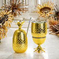 Creative Pineapple Moscow Mule Cocktail Glass Kit Stainless Steel Plastic Copper Accent Disposable Party Supplies for Parties