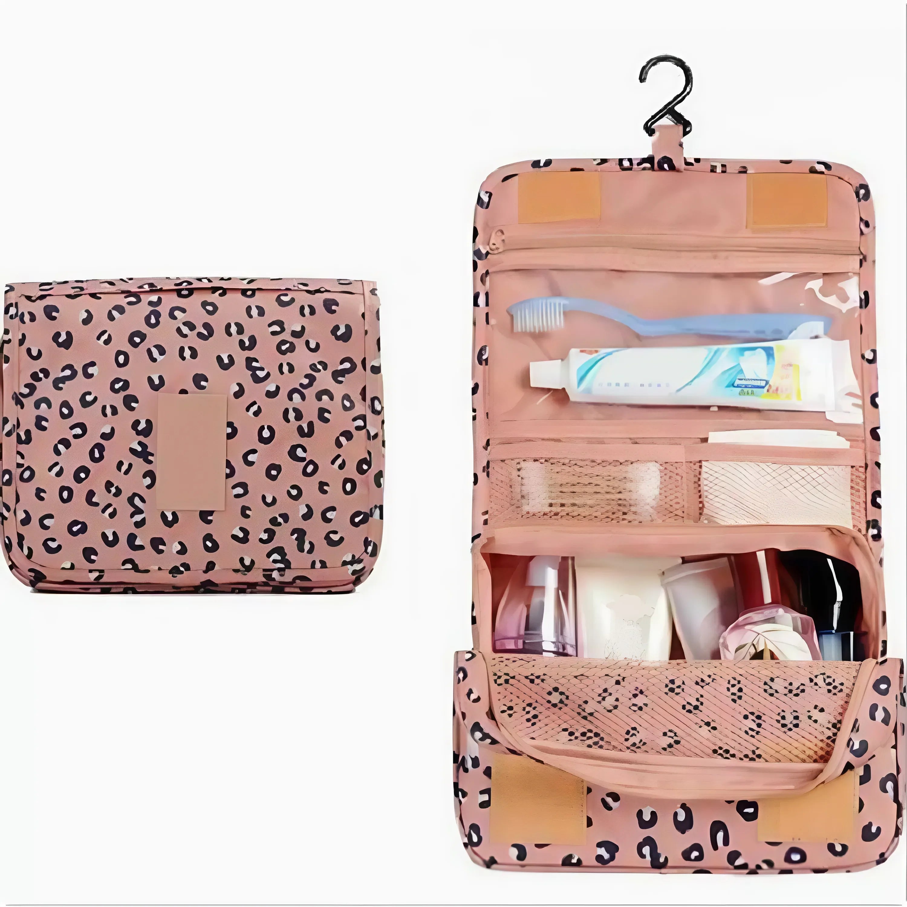 Fashionable Large Capacity Waterproof Multifunctional Zipper Pouch Portable Cosmetic Bag Printed Pattern Custom Logo