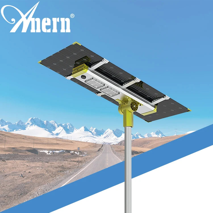 Anern 150W High-Power LED Solar Street Light with Motion Sensor Street Light for Outdoor Lighting