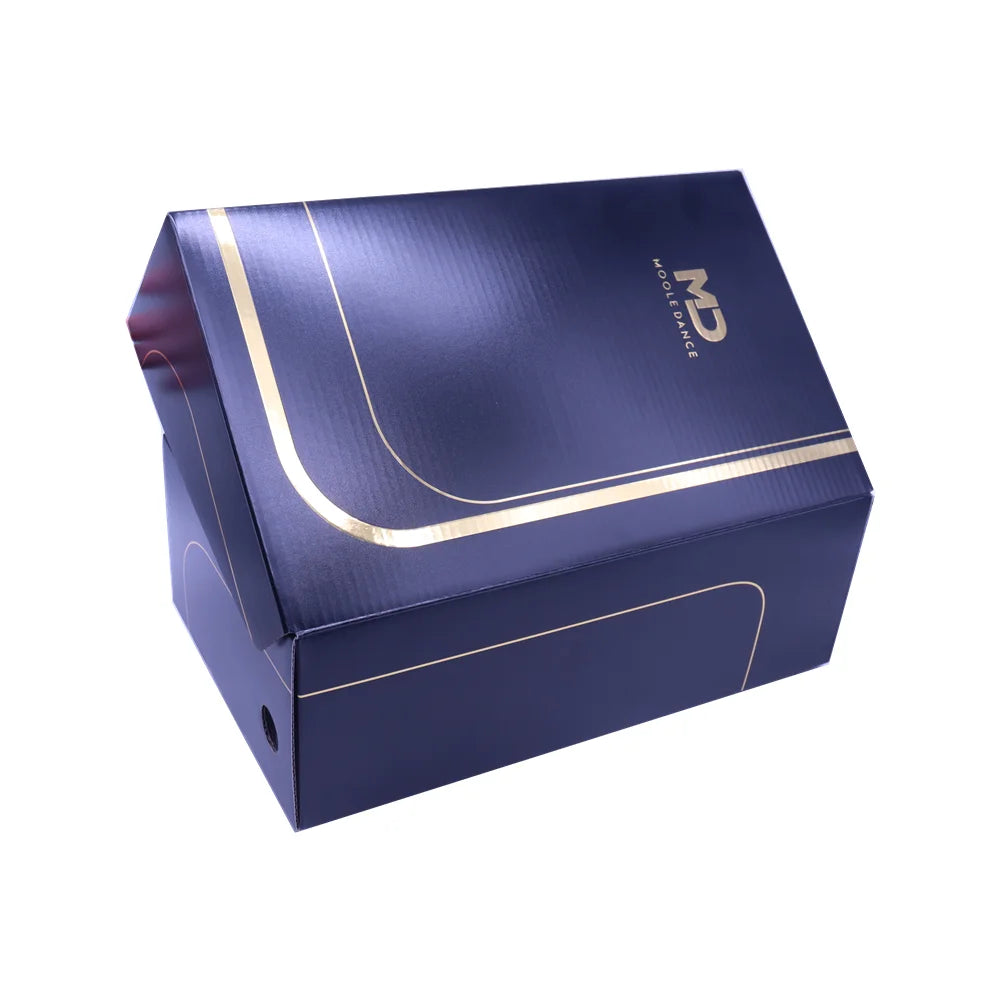 Custom Logo Printed Cardboard Corrugate Shoe Storage Box UV Coating Mailer Shipping Paper Packaging for Socks Folder Type