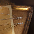 Ruyi Laser Holed 3 Diamonds 0.3ctw 18k Solid Real Gold round Lab Diamond Necklace