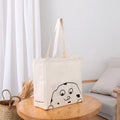 Custom Eco-friendly Canvas Cotton Tote Bags Letter Silk Screen Printing Custom Logo Blank Design for Gift/Promotion Shopping