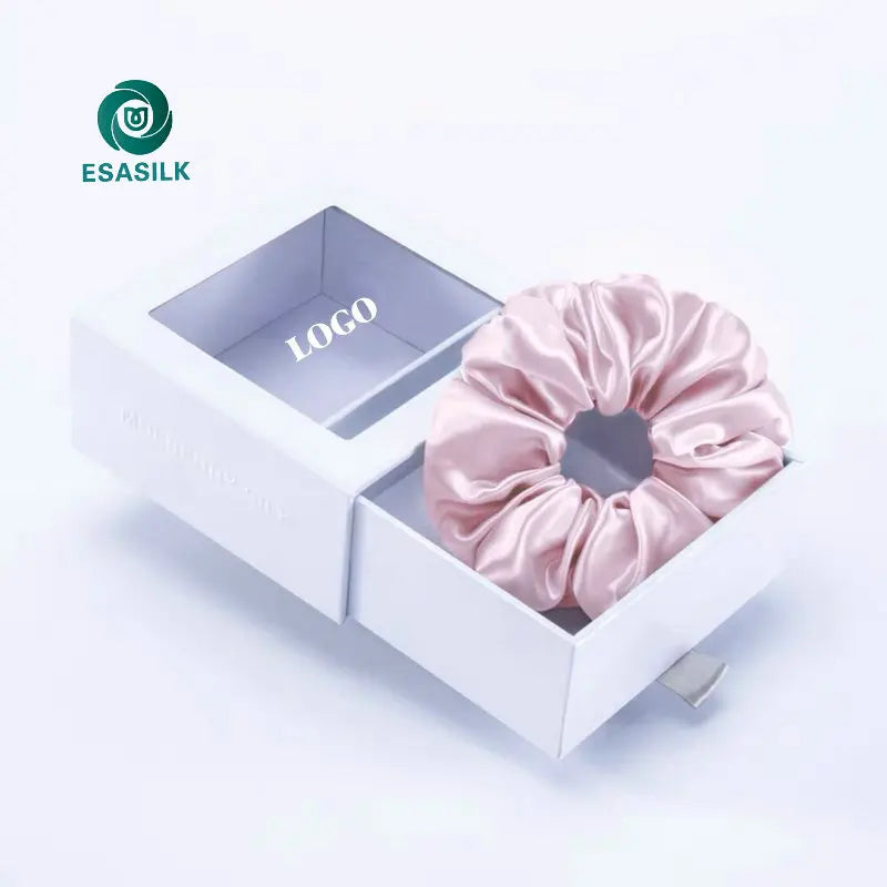 22Momme 100% Pure Silk Hair Bands 3cm Scrunchies Skinny Silk Hair Ties in Multi-Color Pack of 100