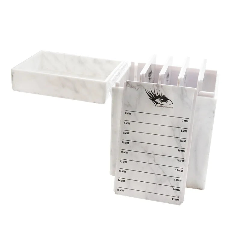 Private Label Acrylic Eyelash Extension Storage Box Makeup Organizer Eye Lash Tray Holder Glue Pallet Acrylic Lash Box