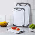 3pc Non Slip Professional Kitchen Plastic Cutting Board Set 3 Pieces Set Kitchen Tools BPA Free Easy Grip Handle Dishwasher Safe