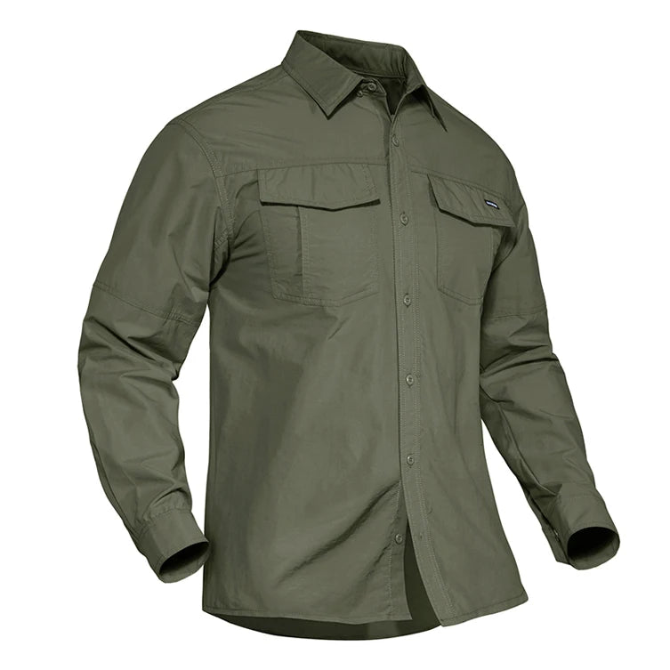 Custom LOGO Wholesale High Quality Long Sleeve Men's Outdoor ShirtsQuick Dry Fishing Shirts for MenOEM Cargo Work Shirts