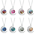 Trending Products 2023 New Arrivals Fantasy Moon Necklace Vintage Tree of Life Moon Pendant Necklace