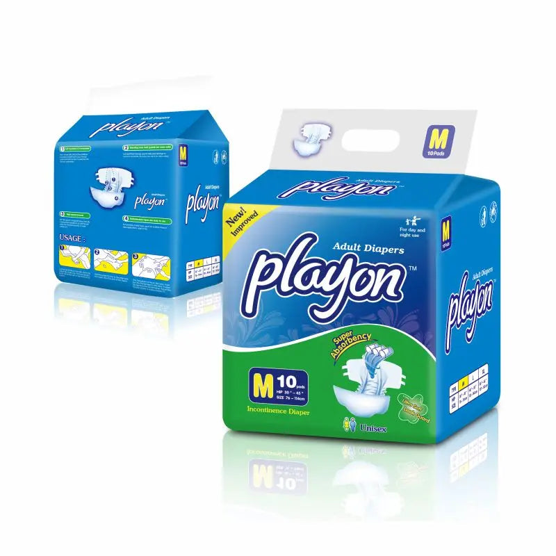 OEM Adult Hospital Nursing Disposable Diapers White China Printed Imported SAP Overnight Hypnosis Features PE Backsheet 3D Leak