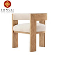 Tongli Modern Solid Wood Dining Chair Cushion Armchair with Contemporary Design for Apartment Use