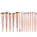 10/12/14Pcs Custom Logo Bling Rose Gold Make up Brushes Cosmetic Foundation Soft Face Brush Cleanser Pink Makeup Brush Set