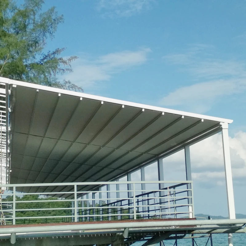 Aluminum Folding Gazebo Outdoor Retractable Roof Pergola Electric Aluminum Pvc Pergola MegaBDM