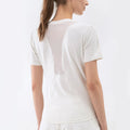 Wholesale Custom Breathable Mesh Curved Bottom t Shirts Gym Fitness Workout Yoga Round Neck Plain t Shirt