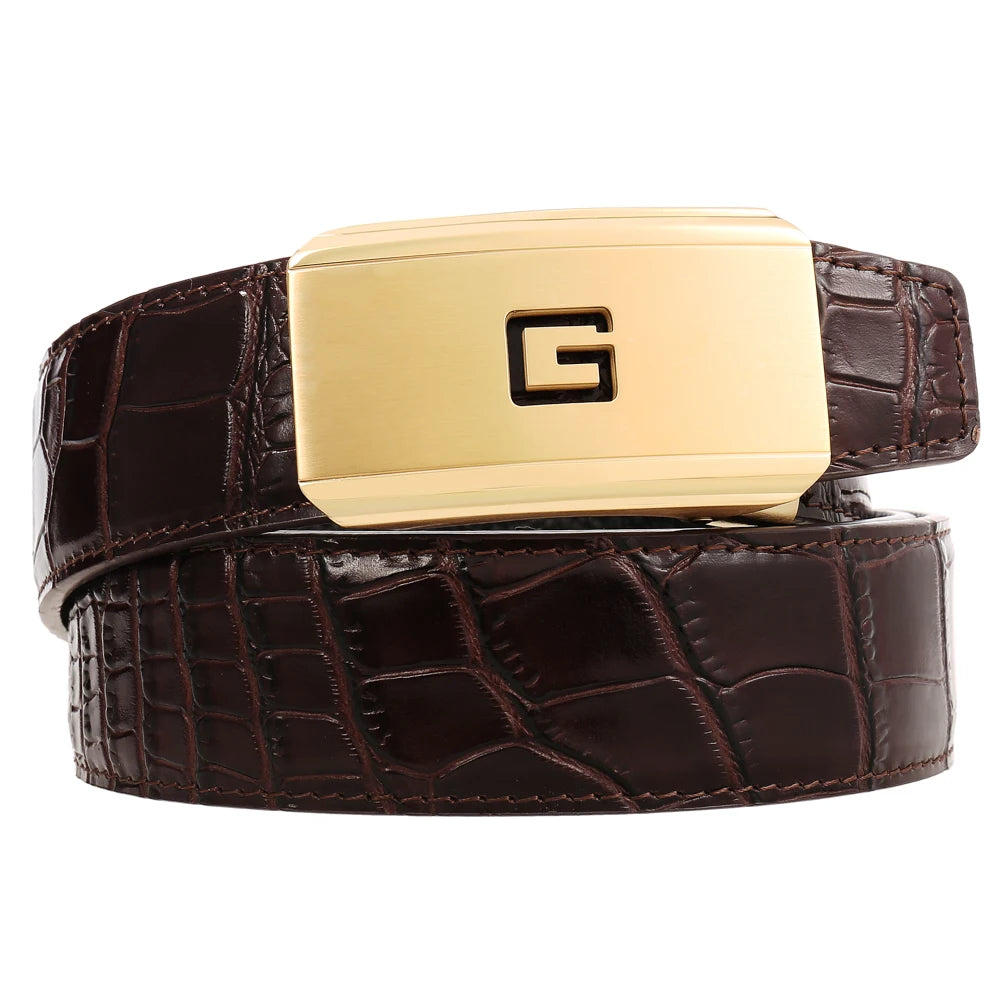 LY36-61502-8 Men's Leather Belt With Personalized Letters Steel Buckle Belt Stock