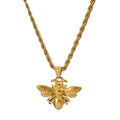 Craft Wolf Fashion Hiphop Jewelry Personalized 18K Gold Plated Bee Pendant Stainless Steel Necklace Custom Small Batch Available