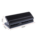 Adjustable 6-Ring Round Hole Puncher with Folding Ruler Binder Refill Pages Puncher Office Accessories