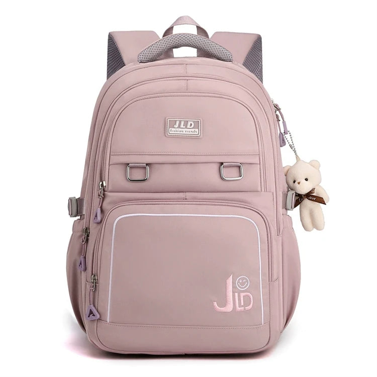 Backpack Plain Lightweight Casual Embroidery School Bags for Girls Mochila Rucksack