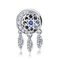 925 Sterling Silver Dream Catcher DreamCatcher Moon Lucky Charm Fit Original Brand DIY Bead Bracelet Women Jewelry Gift SCC718