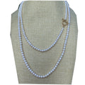 Hot Selling Luxurious 3A 50inches Round Natural Fresh Water Pearls S925 Silver Necklace Women Jewelry