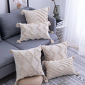 Innermor Plain Square Solid 100% Polyester Tufted Cushion Covers for Home & Hospital Use New Year's Holiday Decor