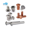 Metal Aluminum and Iron Round Head Rivets Shank JIS B 1213 Solid Rivet 10mm - 36mm Color Rivet
