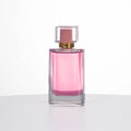 New Design 100ml Square Thick Bottom Empty Crystal Glass Perfume Bottle With Screw Cap and Sprayer in Bulk