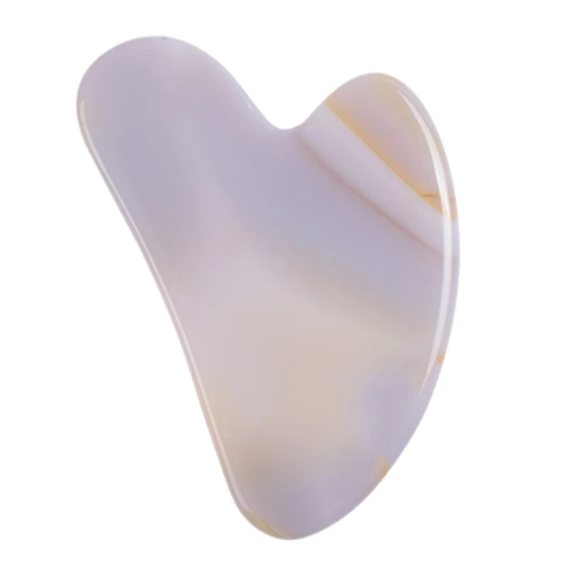 Diy Wholesale Back Scratcher Agate Heart Shape Gua Sha Stone Natural Energy Stones Jade Guasha Board
