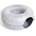 Felt Cat Bed Cave Felt Donut Cat Cave Bed for Cats and Kittens