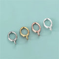 Wholesale 925 Sterling Silver Oval Spring Clasp Gold Plated Oval Ring Buckle for Bracelet Necklace Jewelry Making