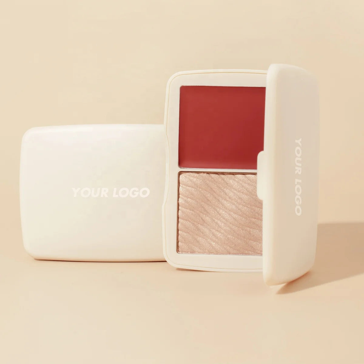 Make Your Own Brand Vegan Makeup Cheek Tint Long Lasting Blush Highlighter Private Label Pressed Powder and Cream Blush Palette