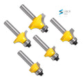 L-N276 5PC 8mm Round Over Edging Router Bit Set - Radius Corner Round Bits